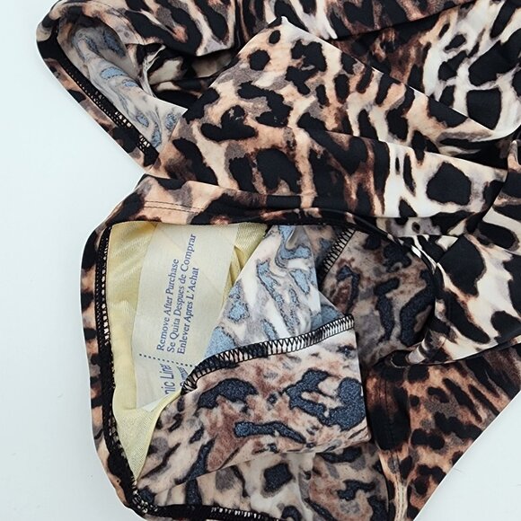 Miraclesuit Womens 10 Leopard Print Twist Of Fate One-Piece Swimsuit New - Picture 7 of 9